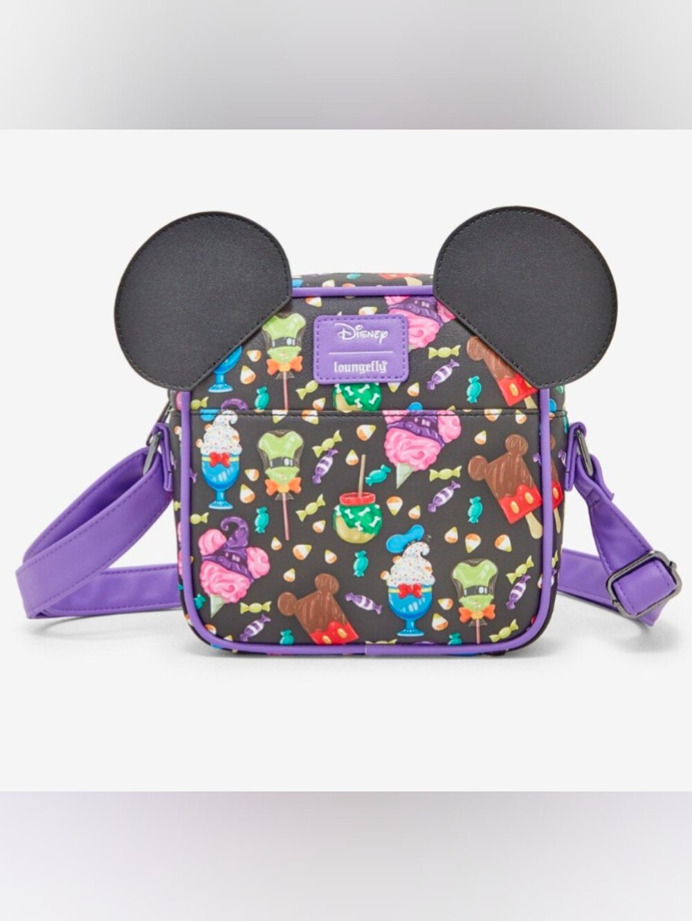Loungefly Disney Mickey Mouse Ears Halloween Treats Crossbody Bag Purse New!